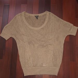 Tan Short-sleeve Sweater